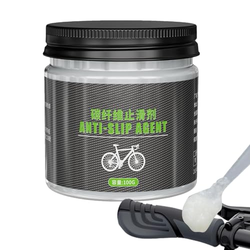 Pasta de montaje de carbono,Pasta de carbono,Grasa lubricante de fibra de carbono de 100 g | Pasta de agarre de fibra, lubricante para vástago de manillar, grasa de montaje multifuncional para tija de