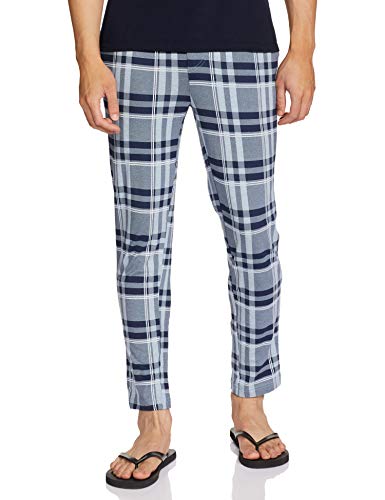 Image of Jockey IM03 Men's Tencel Micro Modal Cotton Elastane Stretch Regular Fit Checkered Pyjama with Side Pockets (Prints May Vary)