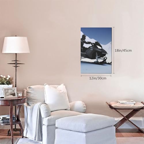 Toile murale abstraite de prestige RLDOBOFE art motoneige chic - 5