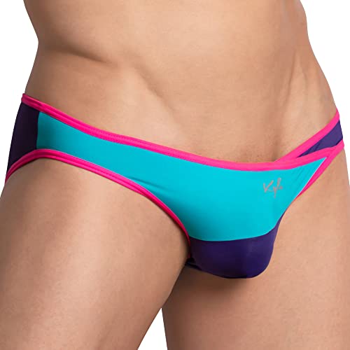 Kyle Sexy Mens Tri Color Comfy Bikini Underpants Thong Pouch Enhancing Jockstrap Low Rise V Shape G-String Underwear