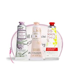 ロクシタン ハンドクリームトリオ ポーチ付き(エルバブランシュ 30ml、オーキデ 30ml、オスマンサス 30ml) セット" 