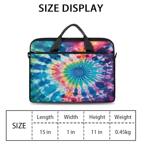 Bolso para portátil de 15 pulgadas estilo Tie Dye colorido miniatura 2
