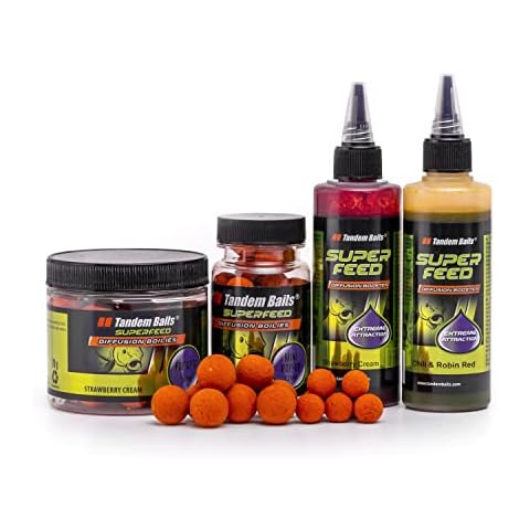 Tandem Baits 4er-Set Diffusion Baits Box L Köder-Set | Mini Pop Up Boilies 12 mm | Pop Up Boilies 16 mm | Diffusion Booster Attraktor | Karpfen Angeln Karpfenzubehör Profis & Hobby-Angler Cover