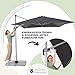 Doppler Sonnenschirm für den Garten 320x240cm Hellgrau I Pendelschirm knickbar, drehbar & neigbar I Gartenschirm mit UV-Schutz 50+ I Kurbelschirm aus Aluminium - regenabweisender Stoff