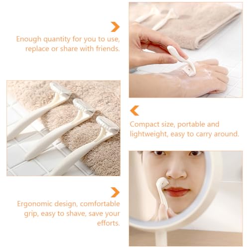 VALICLUD Maquinilla de Afeitar Desechable para Mujer, 3 Unidades de Color Claro, Recortadora de Vello Corporal para Axilas y Zona Íntima, Portátil y Segura para Depilación Femenina - imagen 6