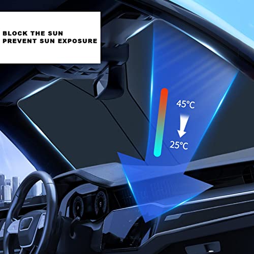 Pára-sol do pára-brisa do carro - Pára-brisa do carro solar UV | Pára-sol dobrável para janela front