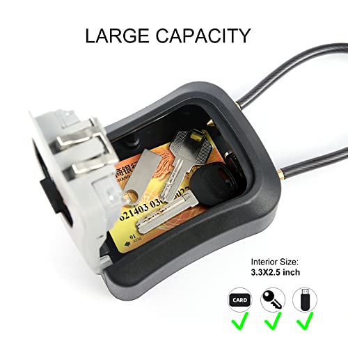 Key Lock Box, Large Capacity Key Storage Box With Resettable Code, 4 Digit Combination Lock Box For Spare Keys, Waterproof Wall Mount Key Box For Home, Hotels, Airbnb And Schools 1 Pack (Grey) #TOP3