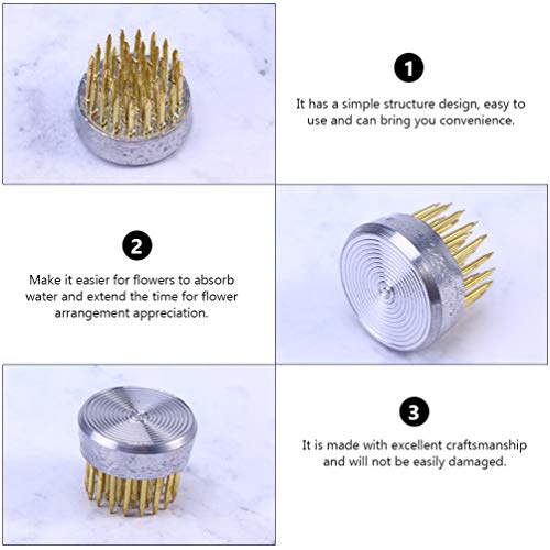 Healifty Bloemstuk Gereedschap 6Pcs Ikebana Ronde Bloem Bloemschikken Spiky Bloemstukken Pin Naald Bloemstuk Base - Image 8