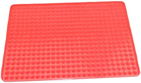 Tifan Non Stick Raised Cone Shaped Silicone Baking, Roasting Mats and Pans 11.6 inches X 11.9 inches, 39.5 cm X 27.5 cm, Red