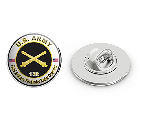 Veteran Pins U.S. Army MOS 13R Field Artillery Firefinder Radar Operator Metal 0.75  Lapel Hat Pin Tie Tack Pinback