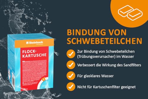 Steinbach Poolpflege Flockkartusche, 1 kg, Flockungsmittel, 0754001TDC8