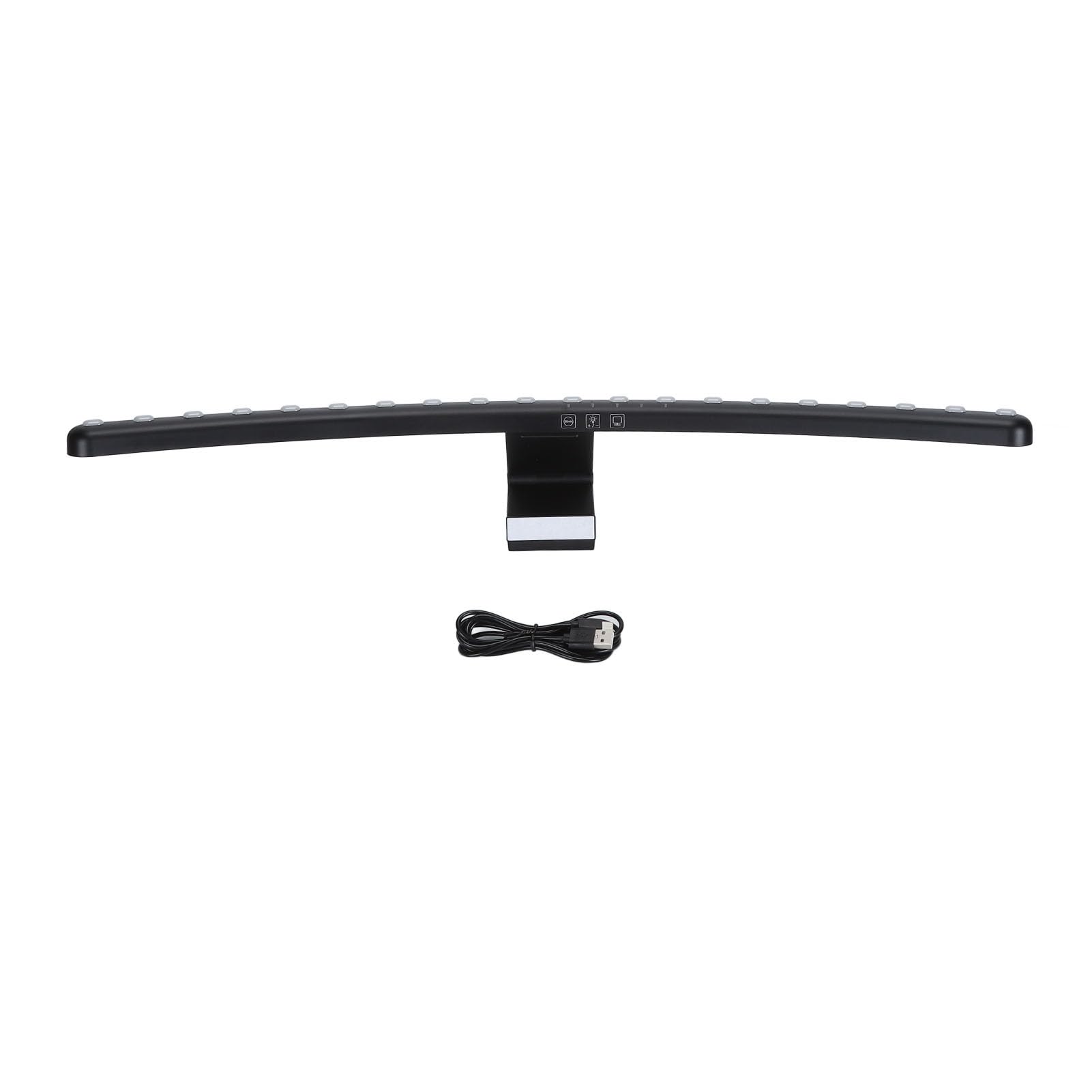 Naroote Barra Luminosa per Monitor a LED, Lampada da Scrivania Curva per la Cura degli Occhi, Lampada Touch Alimentata Tramite USB Ad Angolo Regolabile con 3 Temperature di Colore e Attenuazione
