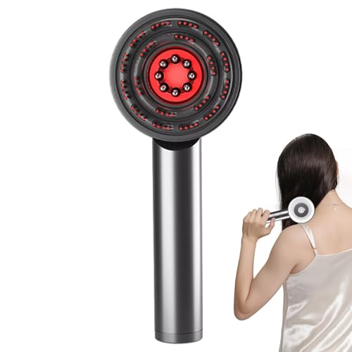 Electric Scalp Massager, Head Massager Scalp Electric, Oil Applicator, 3 Modes Blue Red Light Scalp Massager Tool, Vibrating Hair Brush for Women Men, Scalp Massager Tool, Scalp Massager for Women, El