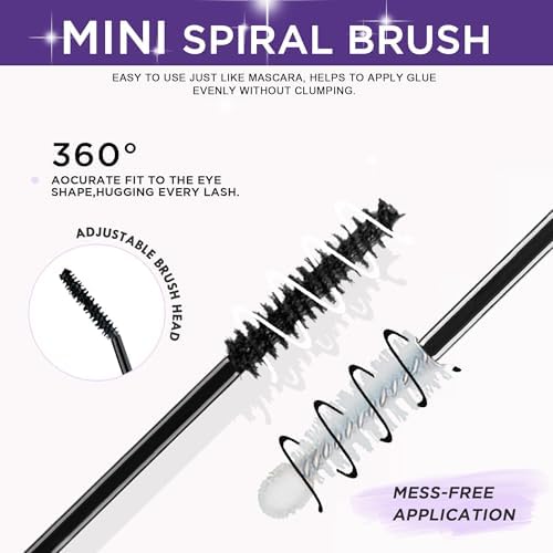 GAQQI Lash Cluster Glue, Lash Bond and Seal Waterproof,Bond & Seal for Eyelash Cluster, Eyelash Glue Black Long-Lasting 72H, Latex-Free(5ml+5ml) - 2