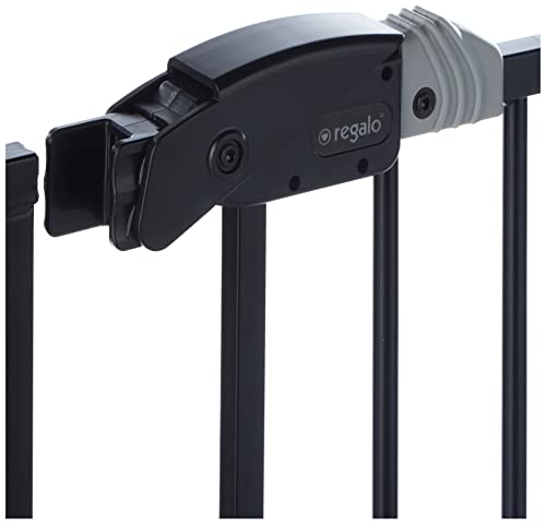 Regalo Easy Step Extra Tall Walk Thru Baby Gate, Bonus Kit, Includes 4-Inch Extension Kit, Pressure Mount Kit And Wall Cups And Mounting Kit, Black, 4 Count (Pack Of 1) #TOP5