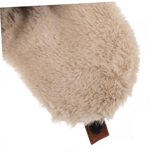 Mikinona Cute Bear Ear Winter Hat for Women and Unisex Plush Thermal Earflap Beanie Windproof Outdoor Headgear for Cycling Hiking and Skiing Adorable and Warm with Ear Protection Coffee3