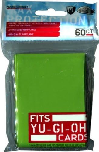 Max Protection Card Supplies Small Size Card Sleeves Flat Lime Green 60 Count