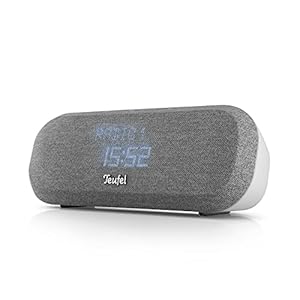 Teufel Radio ONE HiFi-Wecker - Bluetooth Lautsprecher mit DAB+/FM-Radio, Weck-Funktionen, Sleeptimer - Light Gray