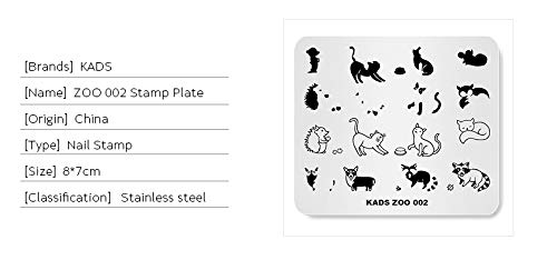 Kads Nail Stamping Plate Cute Animal Manicure Nail Art Image Template Diy Decoration Tools(Zo002) #TOP4