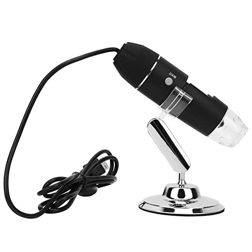 Image of 1600X USB Digital Microscope Adjustable Metal Stand HD Camera for PCB Inspection Coin Jewelry Soldering Projects PC Android Compatible