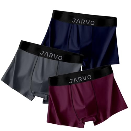 Image of JARVO Men's Nylon Regular Fit Solid Antibacterial Trunks (Pack of 3)