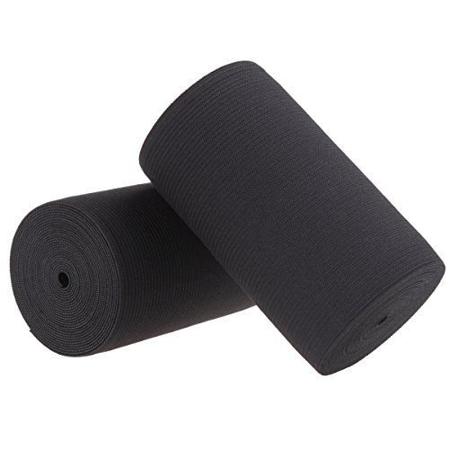 COTOWIN 4-Inch Wide Black Knit Heavy Stretch Elastic 3 Yards