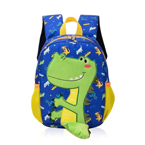 Sac à dos pour maternelle, Enfants Sac À Dos avec Laisse De Sécurité, Enfants Enfant Dinosaure Sac pour Garçons Filles, maternelle École Bookbag Sac à Dos Enfant pour à L’ école Maternelle (Bleu)