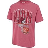 Ultra Game Men's NBA Official Hoops Short Sleeve T-Shirt, Portland Trail Blazers, Team Color, Large