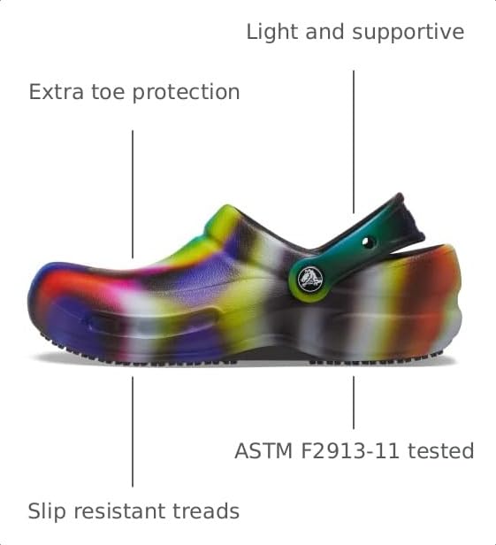 Image of Crocs Unisex-Adult Bistro Graphic Clogs, Slip Resistant Work Shoes