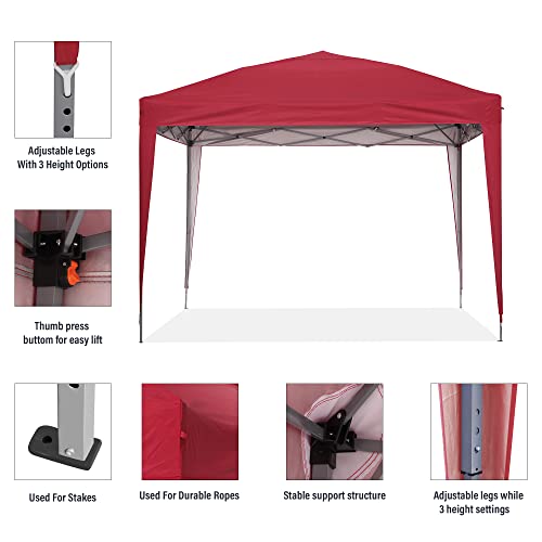 Gdy Canopy Tent, 10'X10' Instant Shelter Portable Outdoor Canopies With 4 Removable Side Walls #TOP2