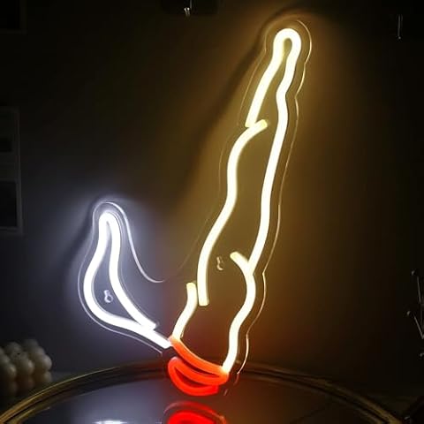 ineonlife Led Neon Sign, Light up Sign, Red White Neon Signs for Wall Decor Unique Night Light for Boys Stoner Gifts Living Bedroom Room Shop Hotel Bar Party Supplies (Acrylic USB Powered) Cover