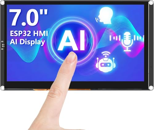 Image of ESP32 Display 800x480, 7 inch HMI Advanced ESP32 IPS Touch Display, Support AI Speech Interaction, 32-Bit LX7 Dual-Core Processor, Up to 240MHz, Compatible with Arduino, ESP-IDF and LVGL