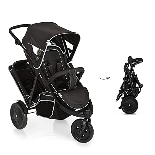 Hauck Freerider buggy voor twee kinderen 2 x 15 kg, duo driewieler buggy met regenhoes, afneembaar tweede zitgedeelte… - Afbeelding 8