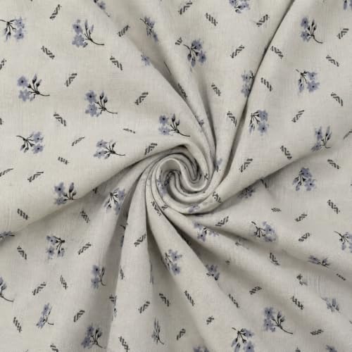 Image of Florida Reversible Cotton Dohar - Single Size (220x160 cm, 90 GSM, Dust Blue Floral Pattern), Soft & Lightweight Blanket for All Seasons, Breathable & Skin‑Friendly Fabric