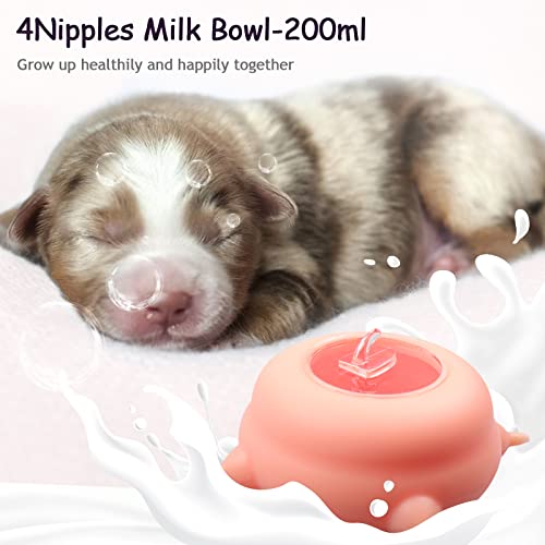 Puppy Feeders For Multiple Puppies , Puppy Kitten Milk Feeder Bowl , Puppy Bottles For Nursing Supplies ( 4 Nipples (200Ml) #TOP6