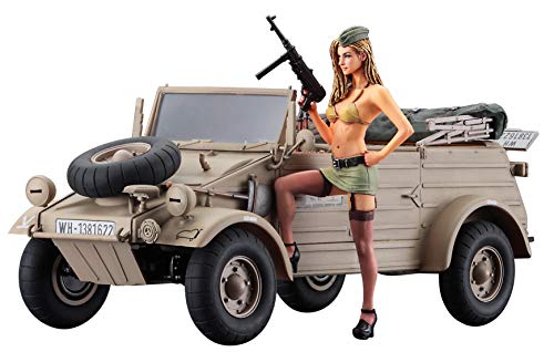 Hasegawa SP473 1/24 Pkw.K1 Keuberwagen Type 82 (Balloon Tires) w/Blonde Girls Figure Plastic Model