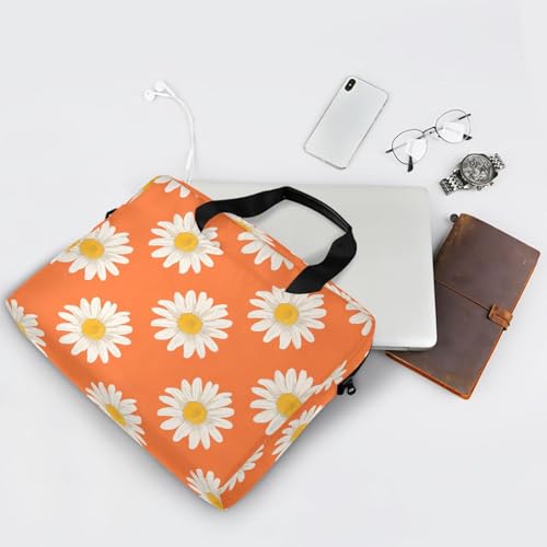 Maletín para portátil con diseño floral naranja 15.6" miniatura 7