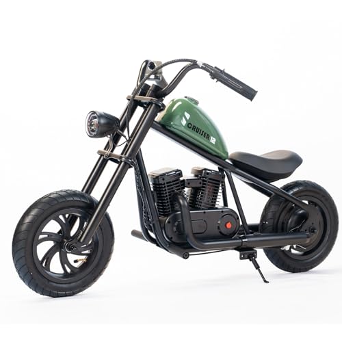 Image of HYPER GOGO Cruiser 12 - Electric Motorcycle for Kids Age 3+(Green)