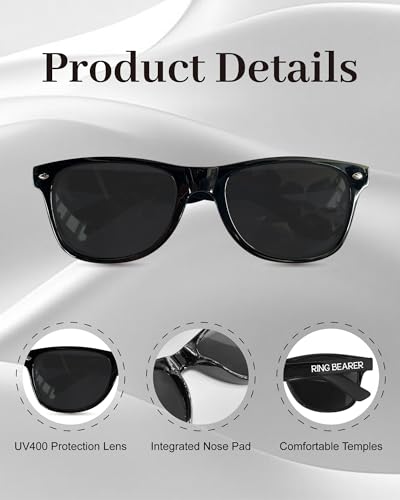 Ring Security & Ring Bearer Proposal Sunglasses, Stylish Wedding Favors for Little Groomsmen3