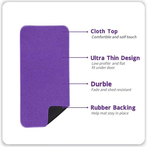 Bath Mat,Ultra Thin Bathroom Runner Rugs,Large Bath Mats for Bathroom,Quick Dry,Non-Slip,Machine Washable,Low Pile,Bath Rug,Shower Outside,Sink,Home Decor Accessories.Purple,1'9"x3'11"(21x47inch)