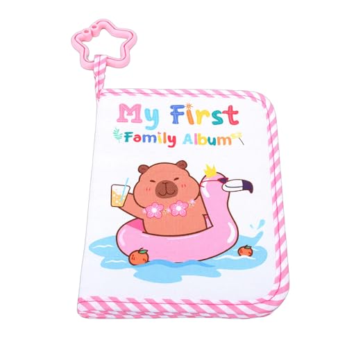 Topiky El álbum de Fotos Familiar con Diseño de Animales de Dibujos Animados Suaves Tiene Capacidad para 17 Fotos de 4 X 6 Pulgadas con Espejo de Seguridad para Niños y Niñas