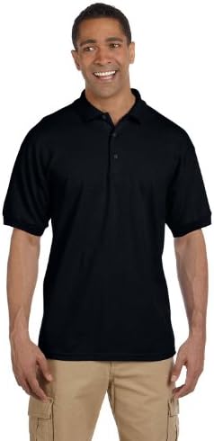Gildan Mens Ultra Cotton Pique Polo Shirt (L) (Black)