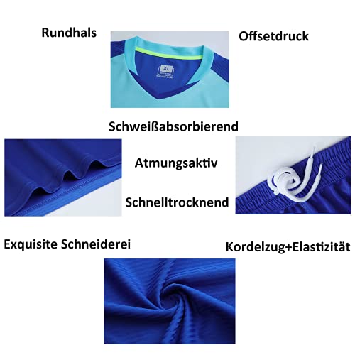 Foto von Benutzerdefiniert Trikot T-Shirt Shorts 2 Teiliges Set Jeder Name Nummer Team Logo - Fußballtrikot Kinder Männer Jungen Personalisierte Fußballtrikots