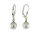 Sterling Silver 8mm Round High Polish Leverback Ball Earrings