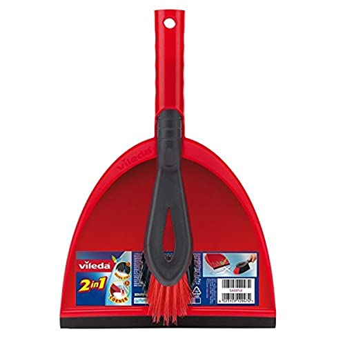 Vileda Dustpan and Brush Set Red