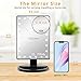 Fabuday Makeup Mirror with Lights - Lighted Makeup Mirror Touch Screen, 24 Led Makeup Mirror Light Adjustable, Dual Power Operated, Color Boxed, Black