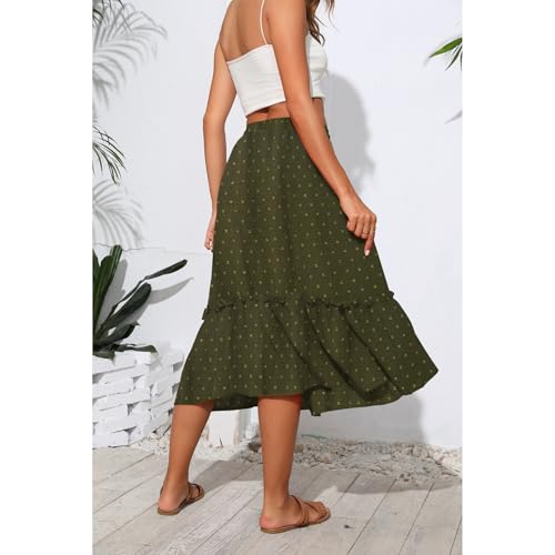 Image of Witsmile High Waist Tiered Skirts for Women Flowy Skirts for Women Long Length with Pockets 2026 Fashion Trendy