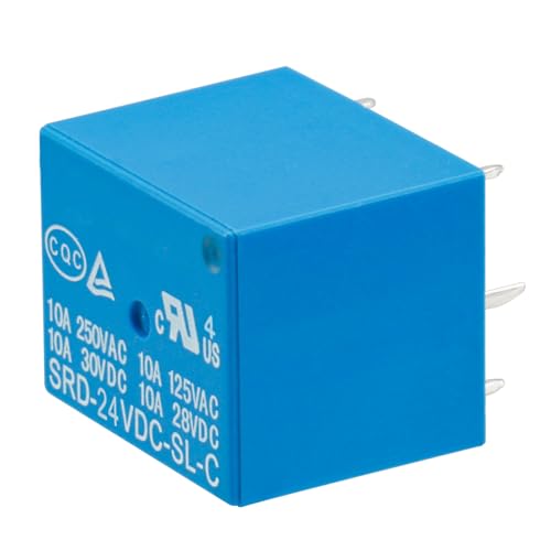 image for Weasch 6Pcs PCB Power Relay SRD-24VDC-SL-C, DC 24V Coil, 10A 250VAC, S