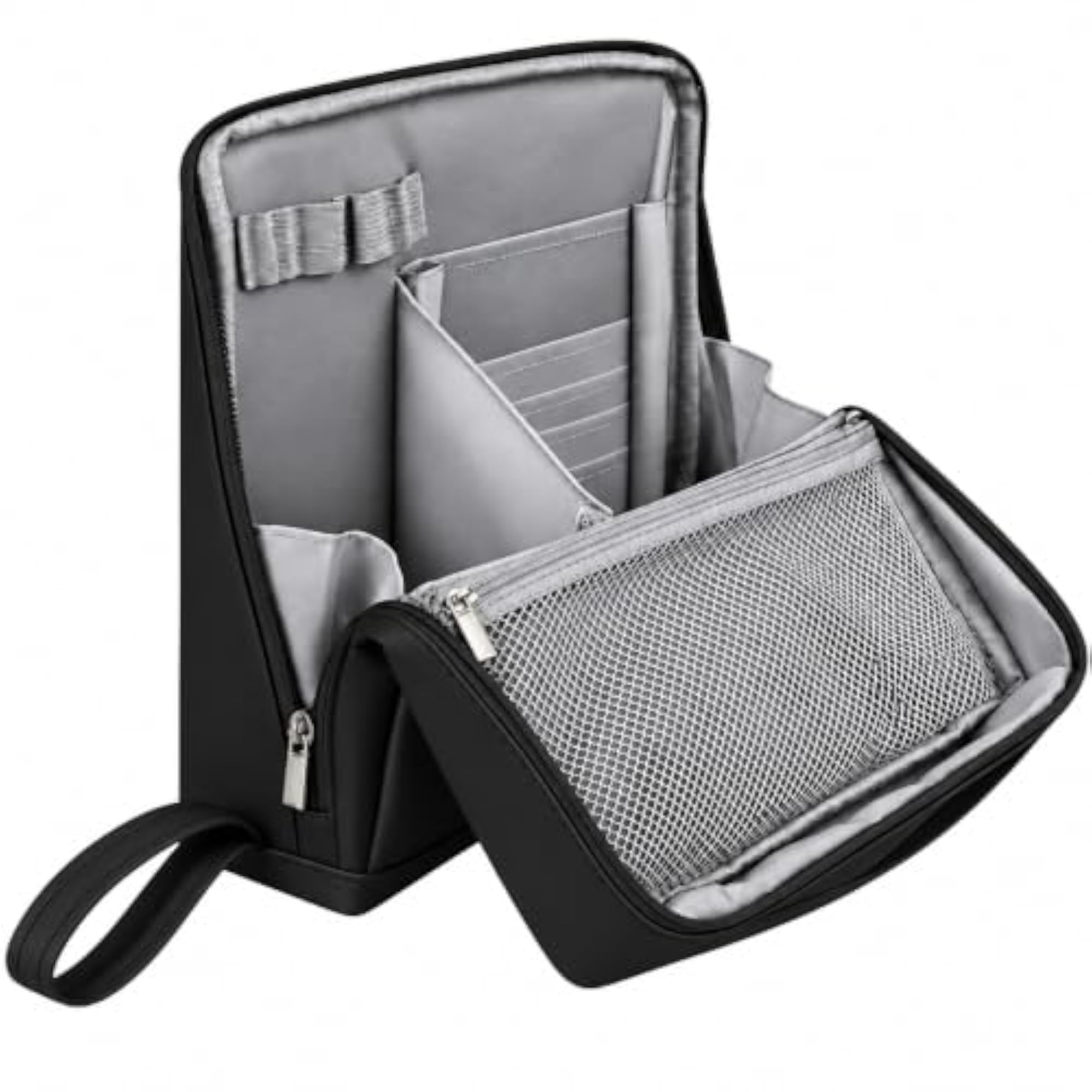Standing Makeup Bag for Women, Travel Cosmetic Organizer