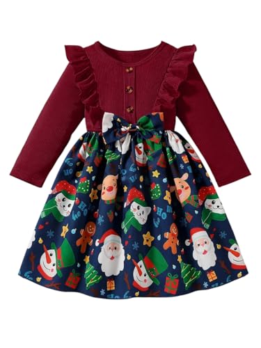 Image of TAGAS Dress for Girls II Baby Girl Dress|| Frock Girls Infants Casual wear for Kids Dresses and Jump Suite Round Neck Full Sleeve Dress for Girls